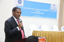 Dr Kebede Worku, State Minister of Health delivering his keynote speech