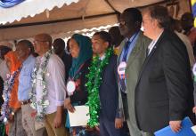 Leaders at the Garissa HOA launch including Dr Rudi Eggers (extreme right) and members from the four countries