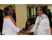 Dr Moeti with the First Lady of Ethiopia