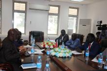 Meeting of officials from WHO and Ministry of Health during the handover ceremony 