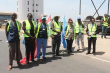 Partners in solidarity awaiting arrival of Cargo at Banjul International Airport