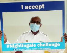 A nurse committing to the Nightingale Challenge on the Year of the Nurse and Midwife