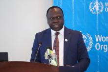 WHO Country Representative a.i. Dr. Zabulon Yoti delivering remarks at the opening ceremony