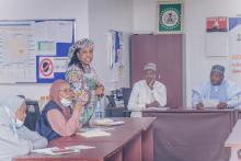 WHO Emergency Manager (Interim), Dr Kumshida Balami, speaking on WHO presence in Yobe State ©Kingsley Igwebuike/WHO