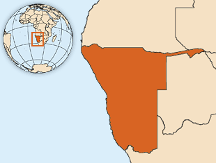 Map of Namibia