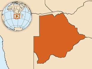 Map of Botswana