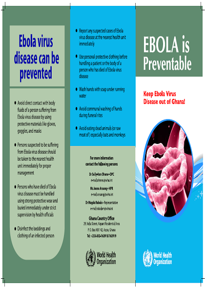 Ebola is preventable: Keep Ebola Virus Disease out of Ghana! 