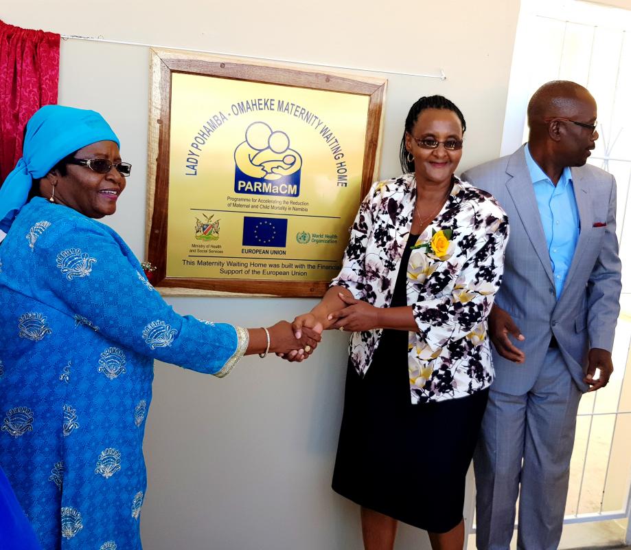 The Opening of Lady Pohamba Maternity Waiting Home marks the end