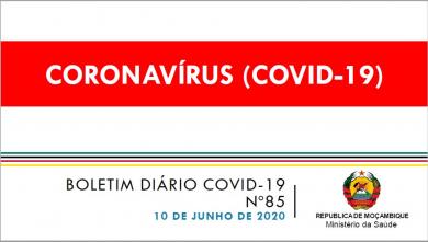 Boletim Diário COVID-19 No 85 10 de Junho de 2020