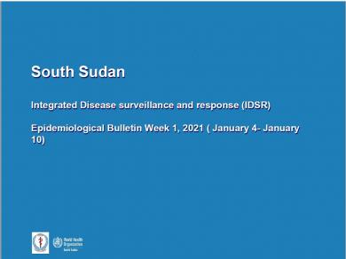 South Sudan weekly disease surveillance bulletin 2021