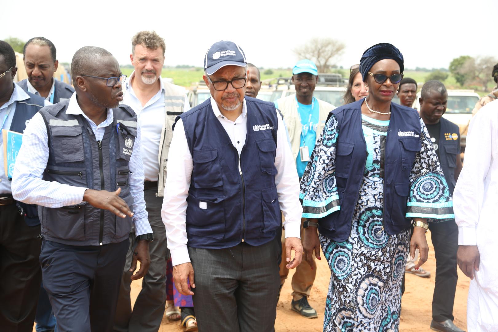 Crise à l’Est du Tchad : Dr Tedros Adhanom Ghebreyesus, Directeur général de l'Organisation mondiale de la Santé (OMS), en visite à Adré, épicentre de la crise humanitaire et sanitaire 