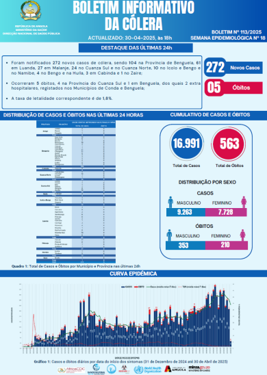 Boletim de Cólera 2025 Nº 113