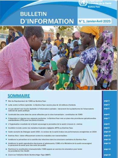 Bulletin d'information de l'OMS Burkina Faso - Janvier - Avril 2025