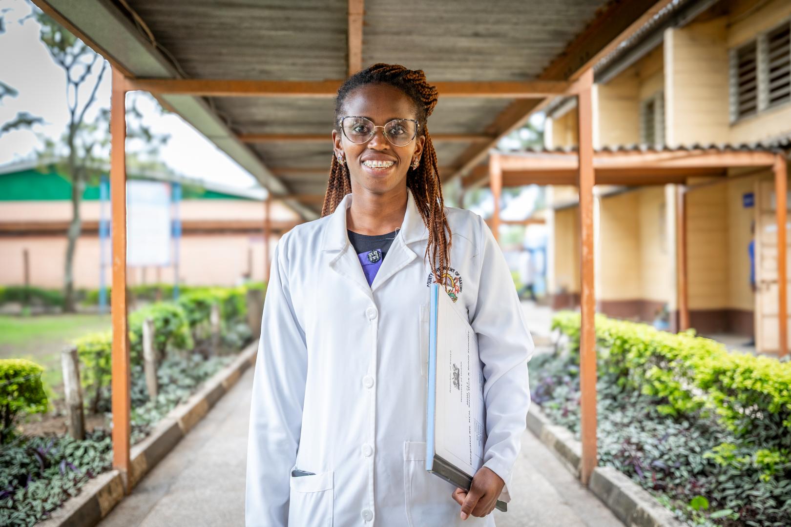 Elizabeth Kareri supports data management at one of Kenya’s busiest hospitals, serving a catchment population of 2.6 million people from Nakuru and surrounding counties. She is one of the 875 participants who successfully completed the month-long training.