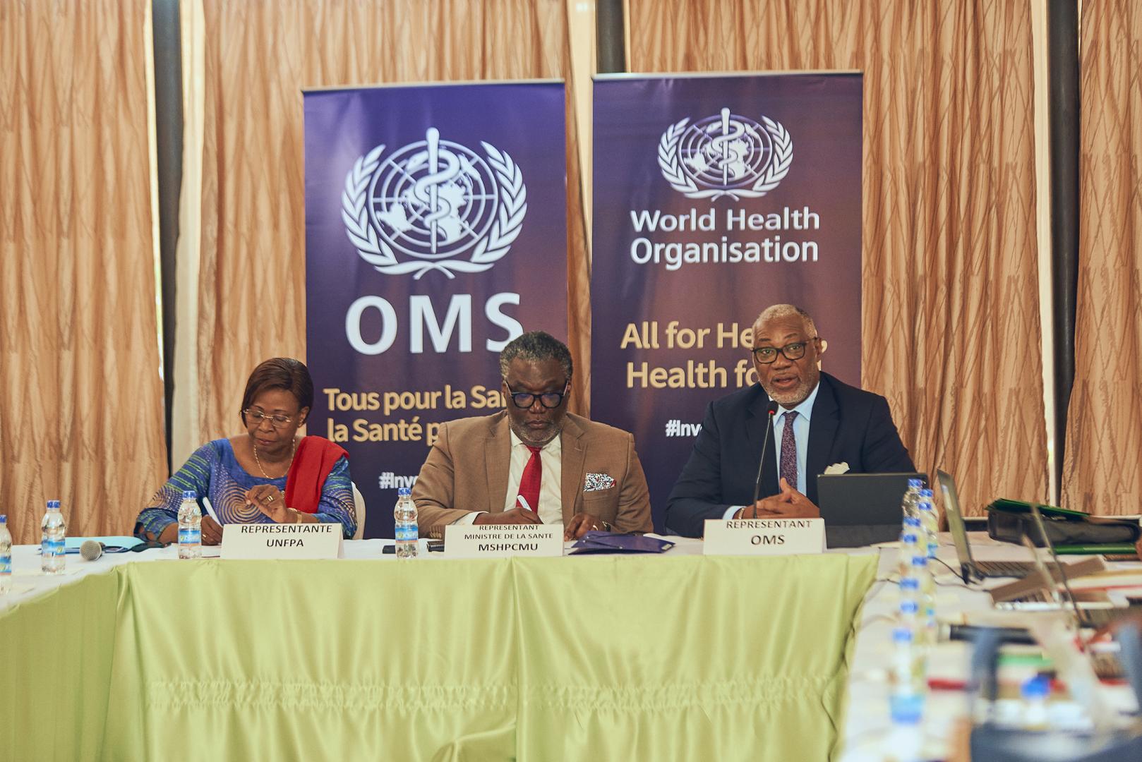 Une vue de la table de séance