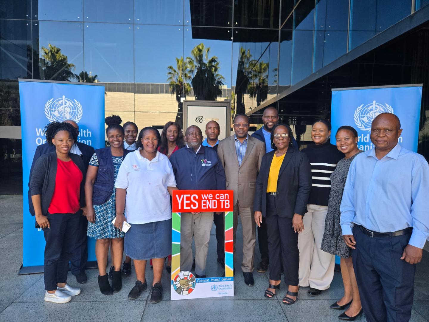 WHO Botswana staff during TB awareness campaign