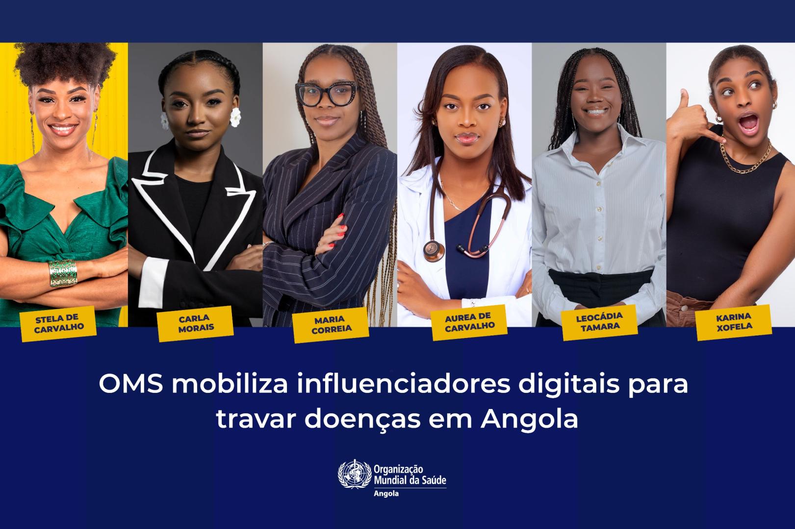 OMS mobiliza influenciadores digitais para travar doenças em Angola