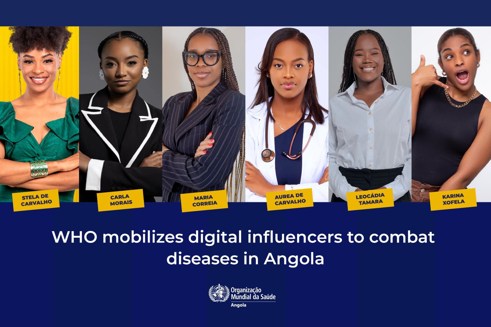 WHO mobilizes digital influencers to combat diseases in Angola