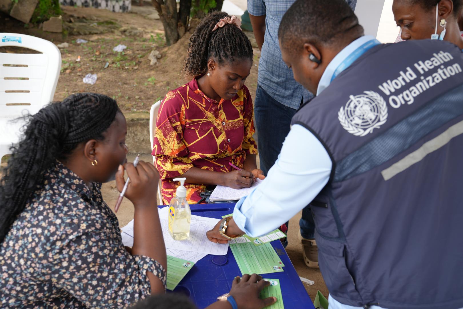 WHO personnel supporting the vaccination campaign