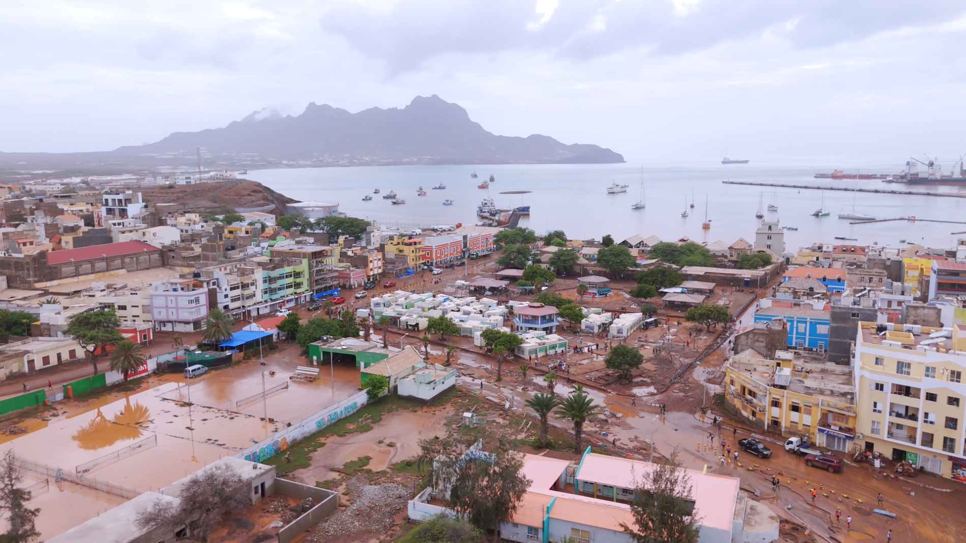 Heavy rains caused flooding in São Vicente