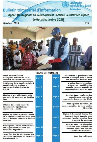 Bulletin d’information du Bureau de l'OMS au Burkina Faso : édition de juillet - septembre 2025