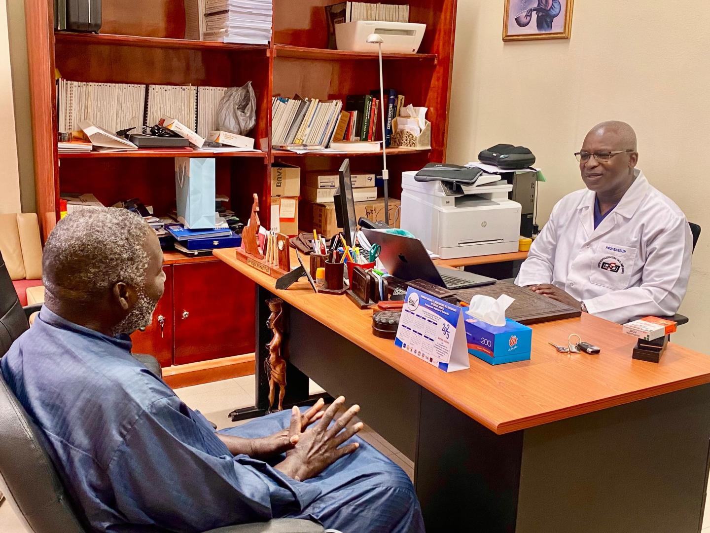 Professor Fall at work 