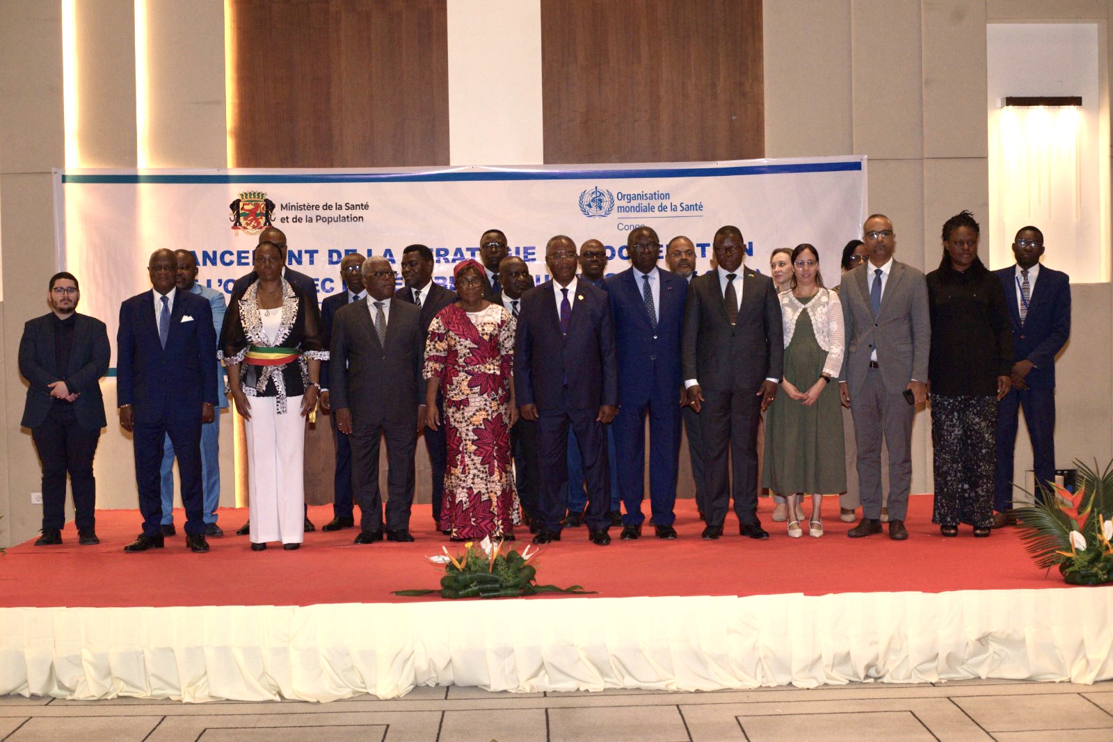 Photo officielle du lancement de la stratégie de Coopération 2025-2028 de l'OMS avec le Congo