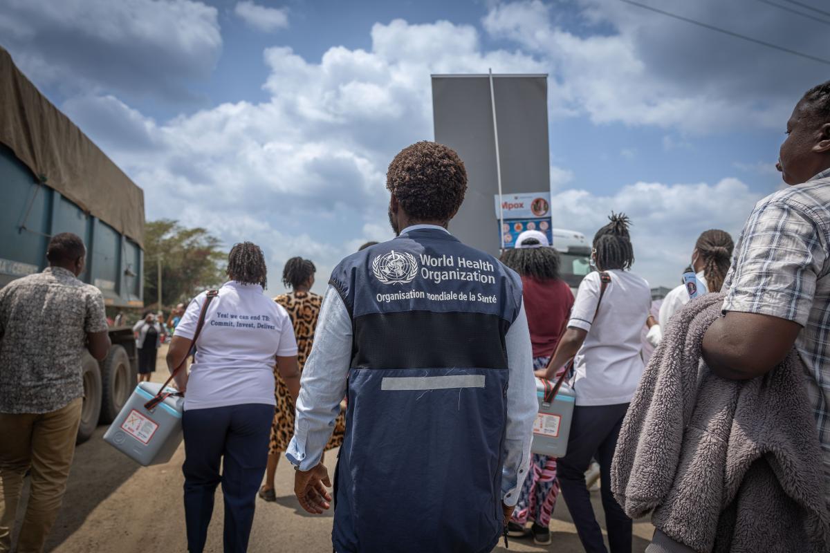 Dr Sergon, WHO Kenya in Nakuru County during Kenya's first Mpox vaccination campaign.