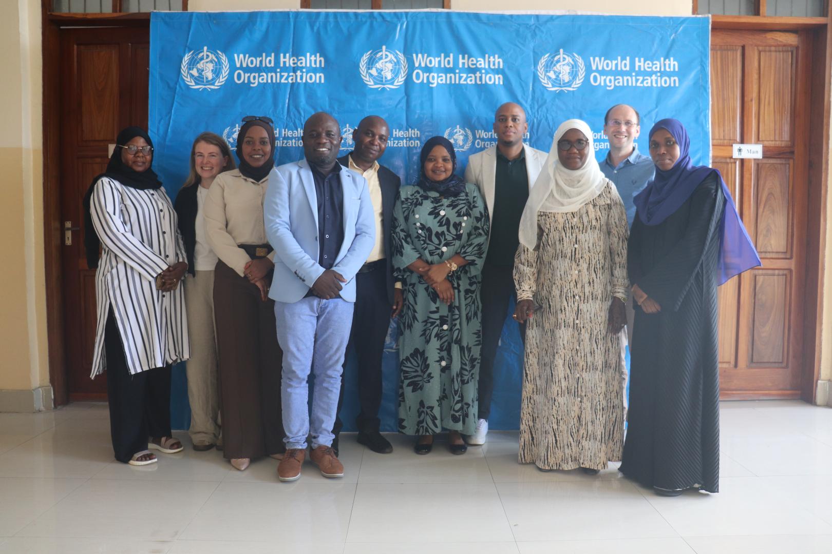 WHO Tanzania AMR and Ministry of Health Zanzaibar teams during  AMR surveillance and reporting  