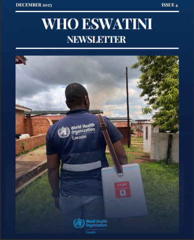 A WHO staff delivering vaccines to a health facility 