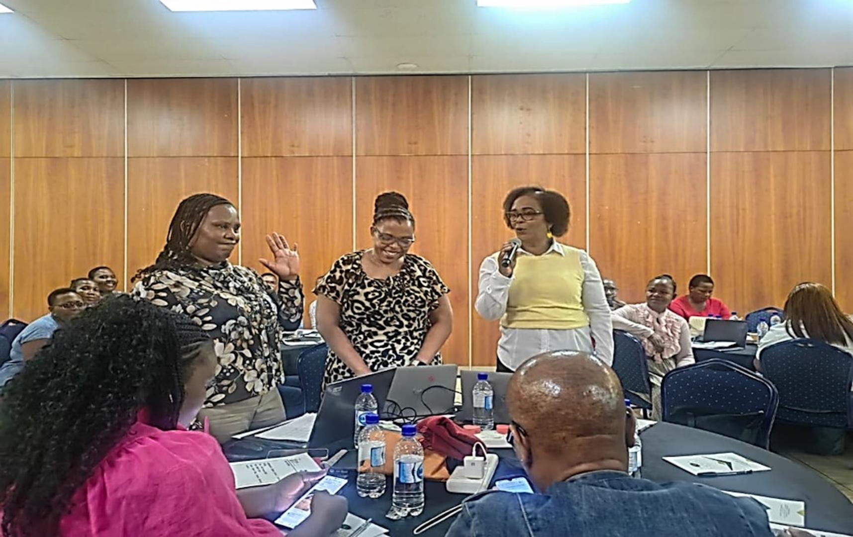 Moderated discussion during the workshop