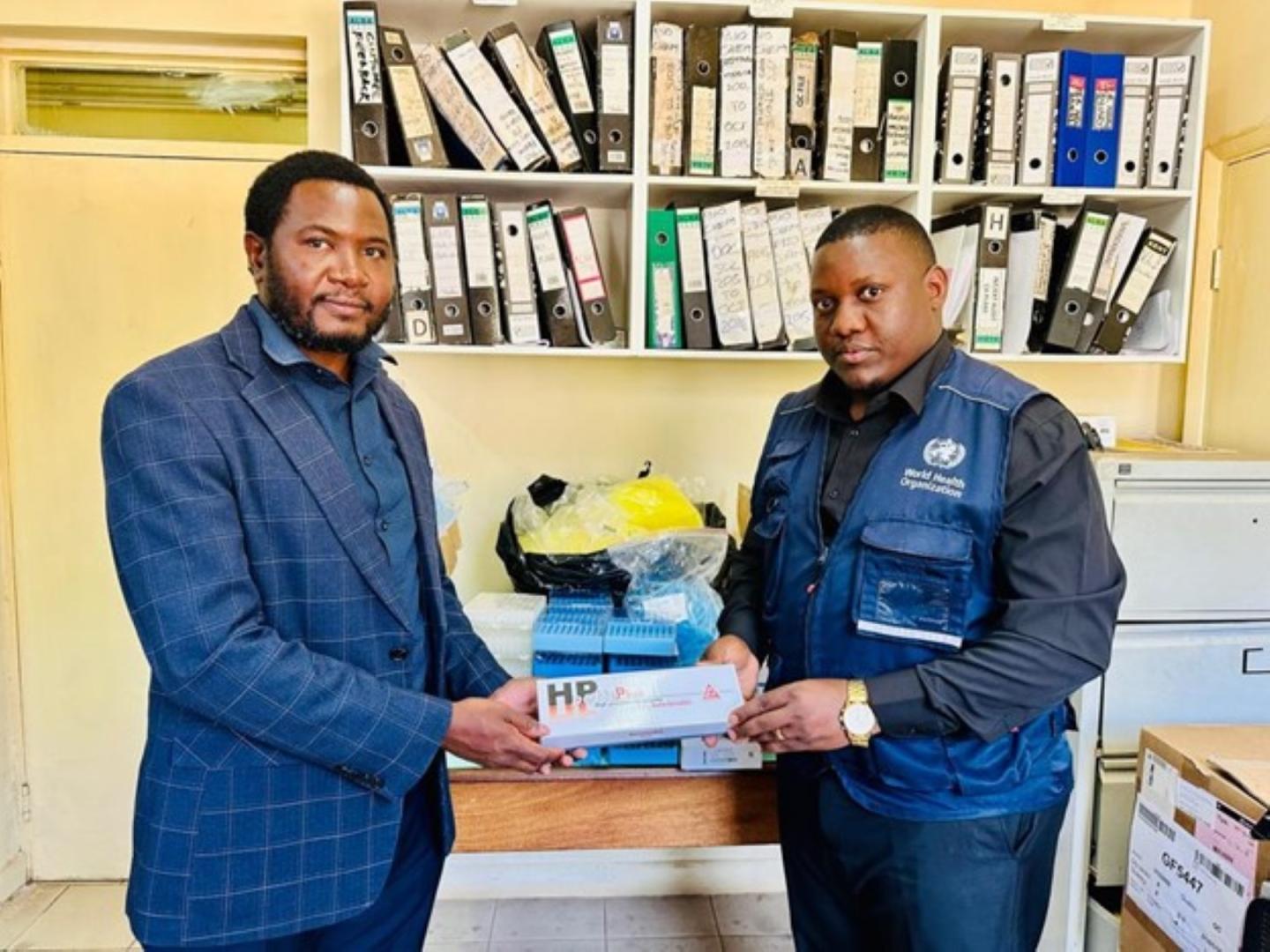 Handing over of measles laboratory supplies to strengthen gaps identified during the accreditation process