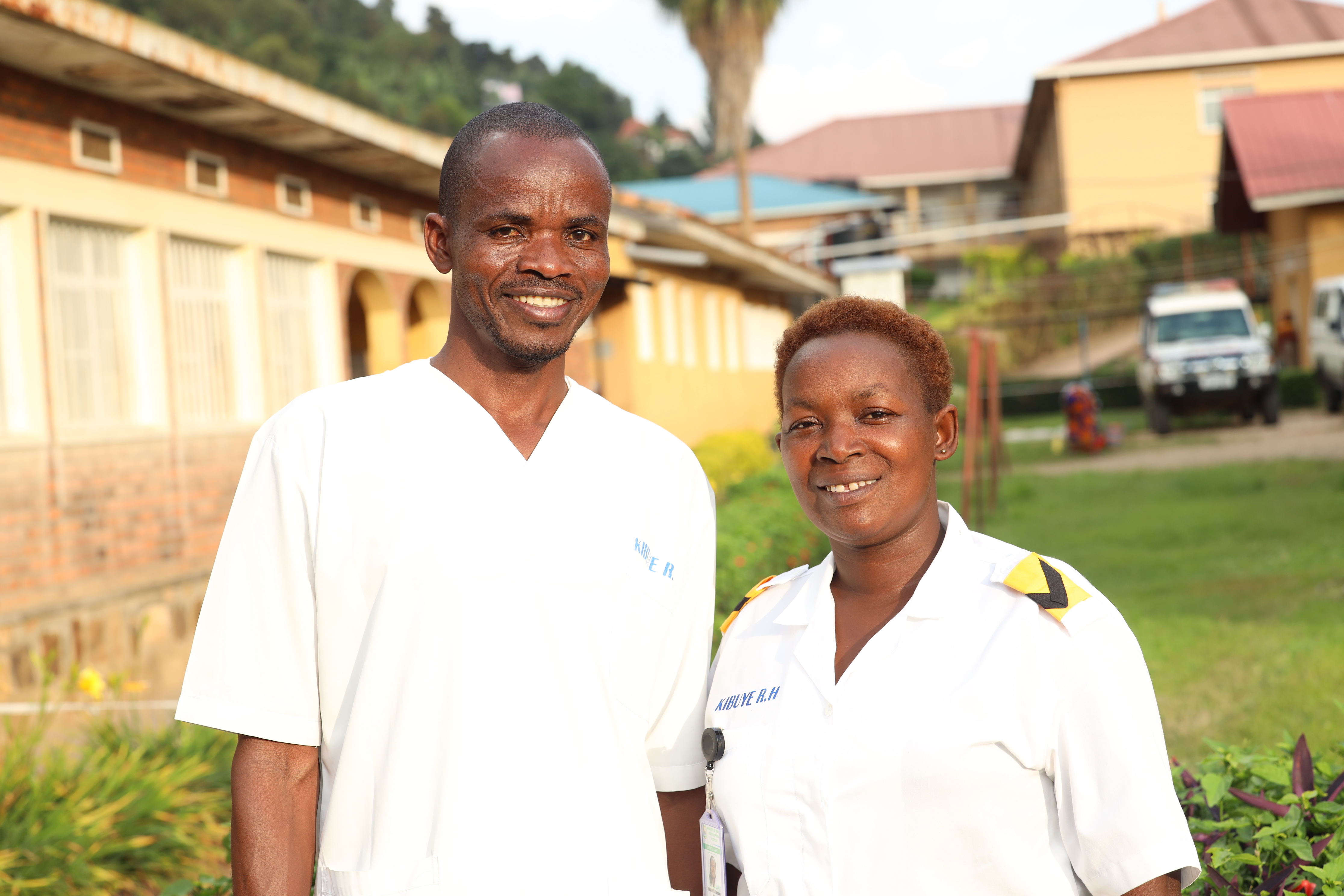 Justin Ndangamira, Emergency Unit Manager and Francoise Uwamariya, GBV Officer at Kibuye Hospital