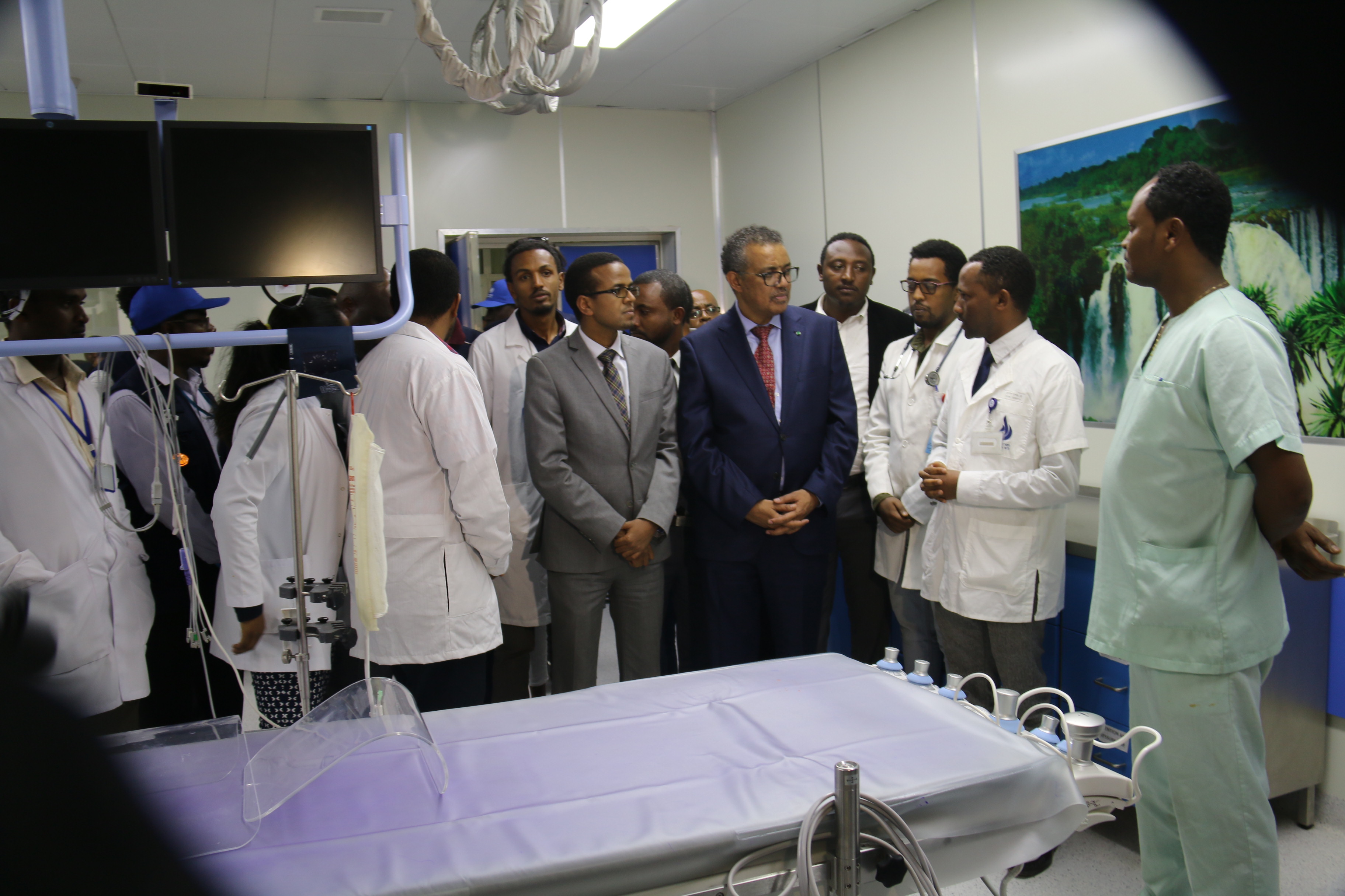 Dr tedros visiting the health facility