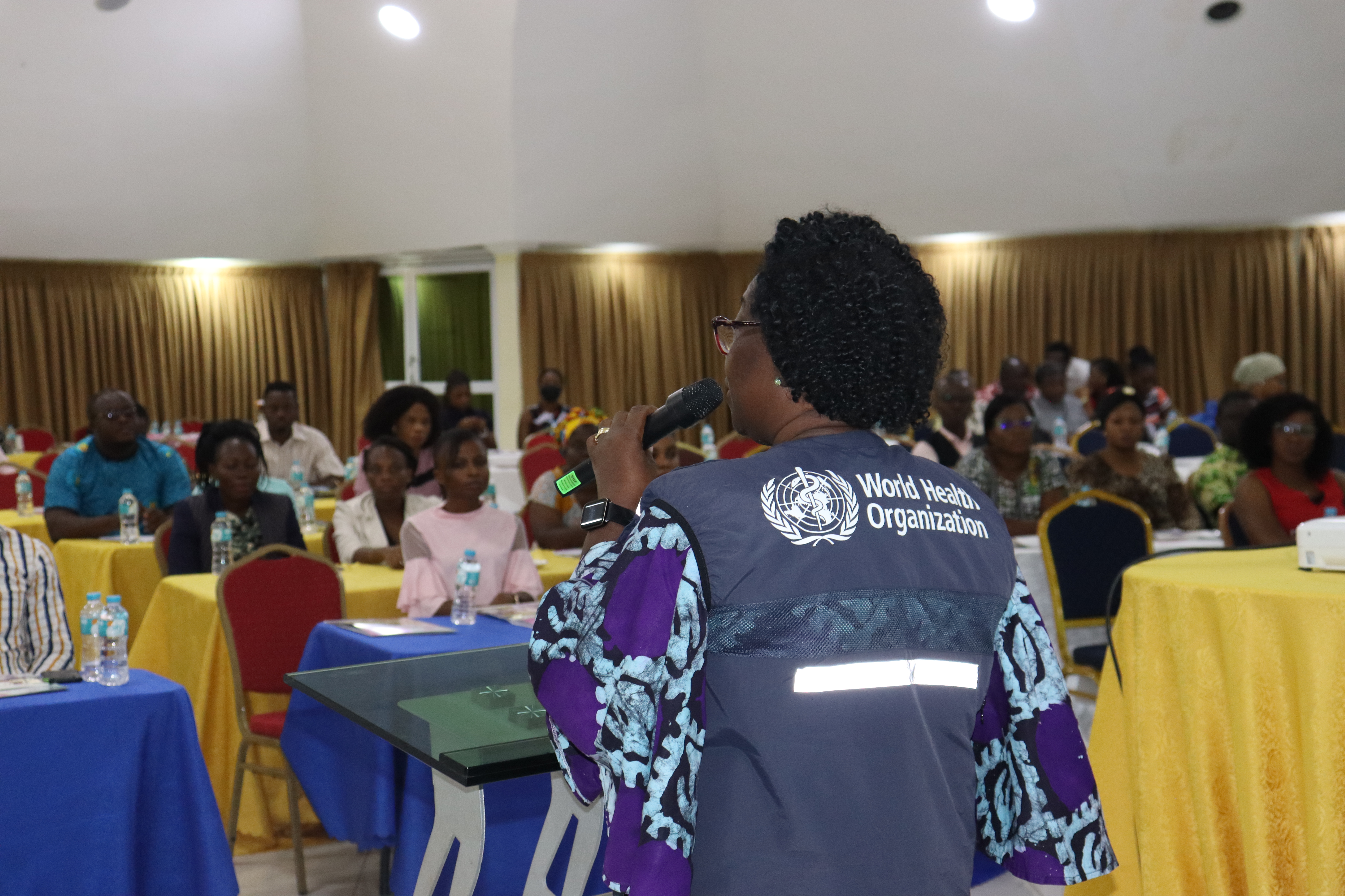 WHO Noncommunicable Diseases and Risk Factors Officer in Ghana, Dr Joana Ansong delivering a remark on the WHO-PEN