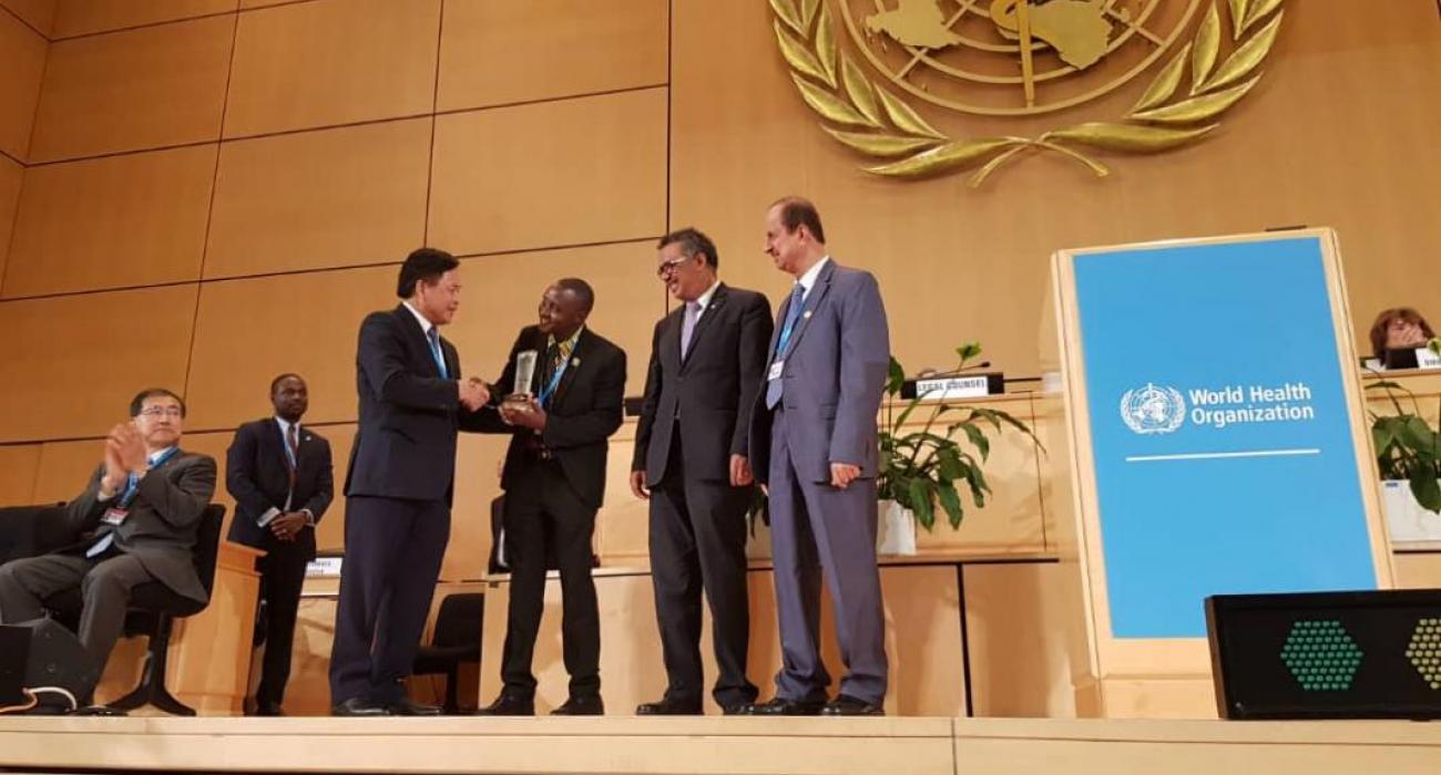 Dr Hilonga was recognized at the World Health Assembly Dr Hilonga was recognized at the World Health Assembly