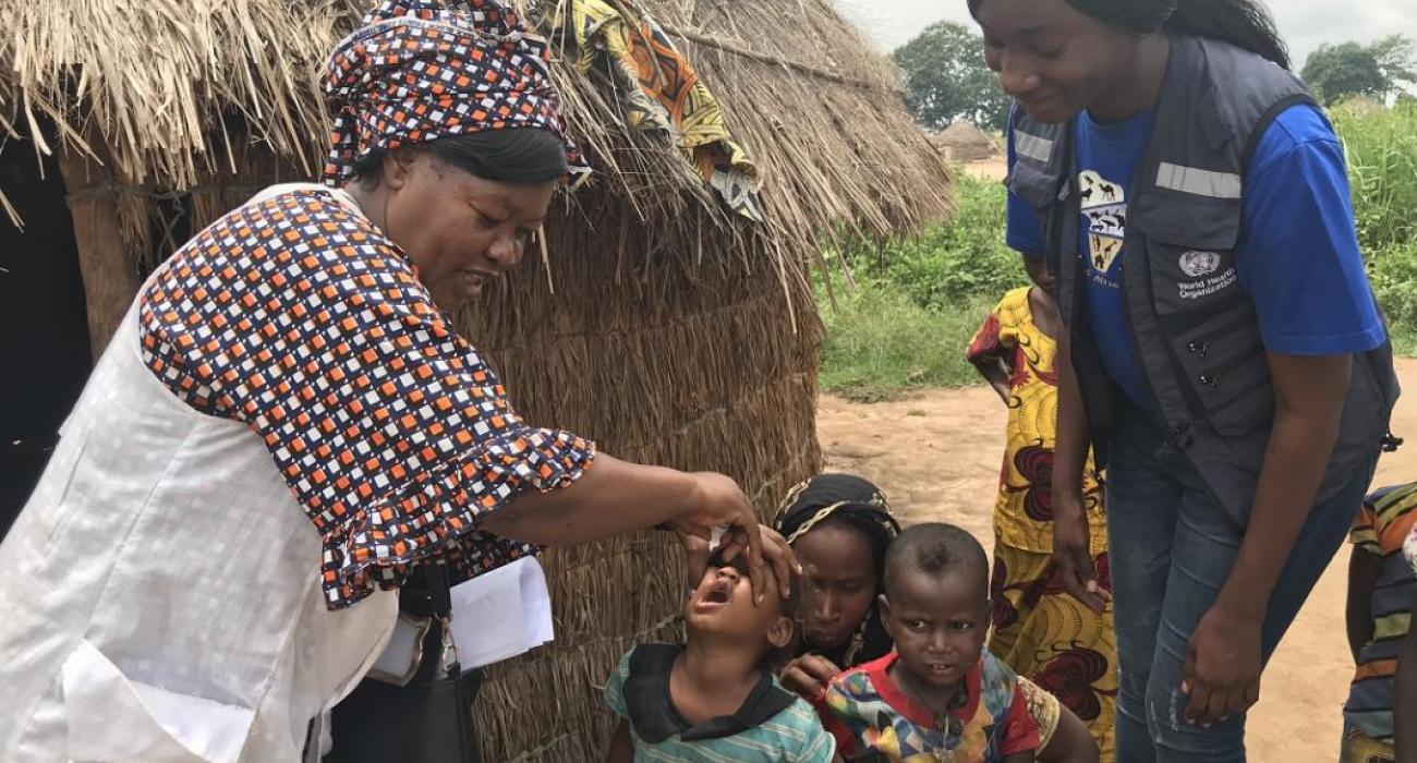 Polio ripost vaccination campaign in Bambari-Ouaka (IDPs Site Elevage)