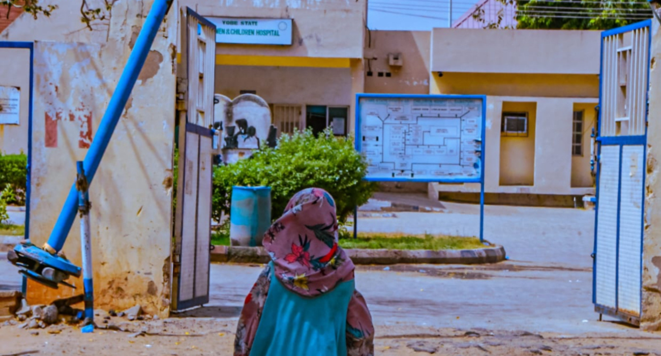 A client seen entering the health centre in Yobe state