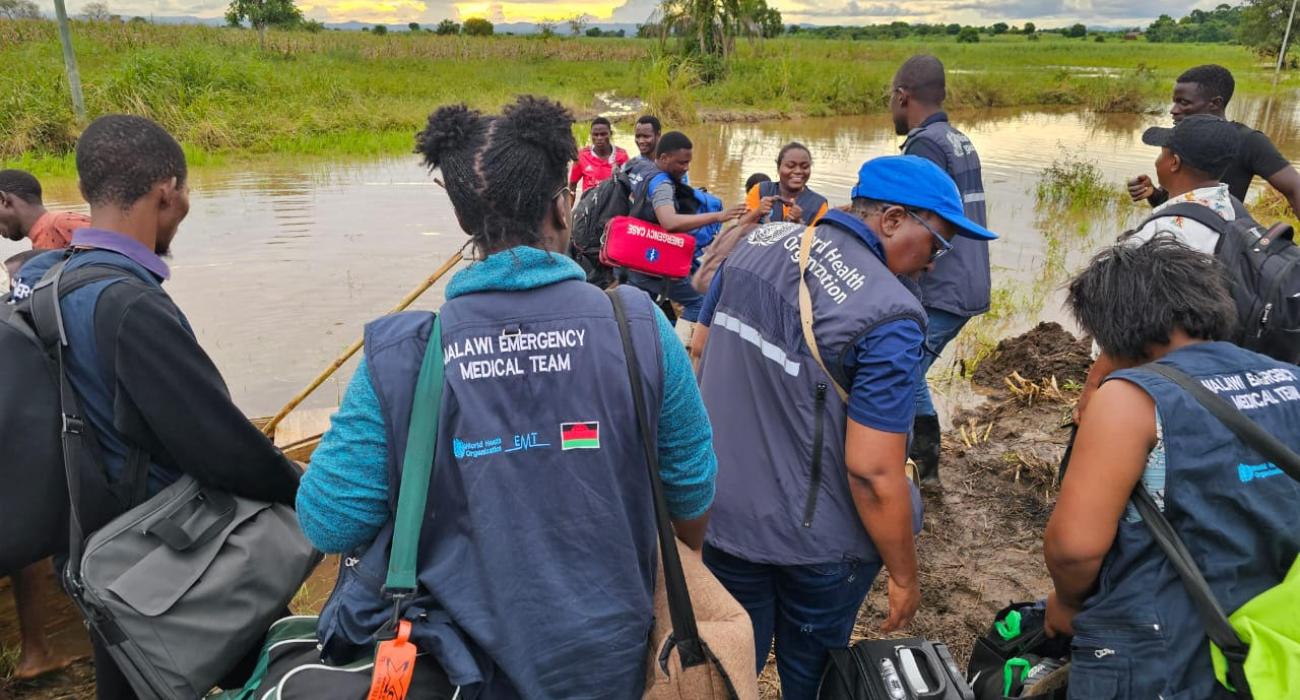 The EMT arriving in Nkhotakota