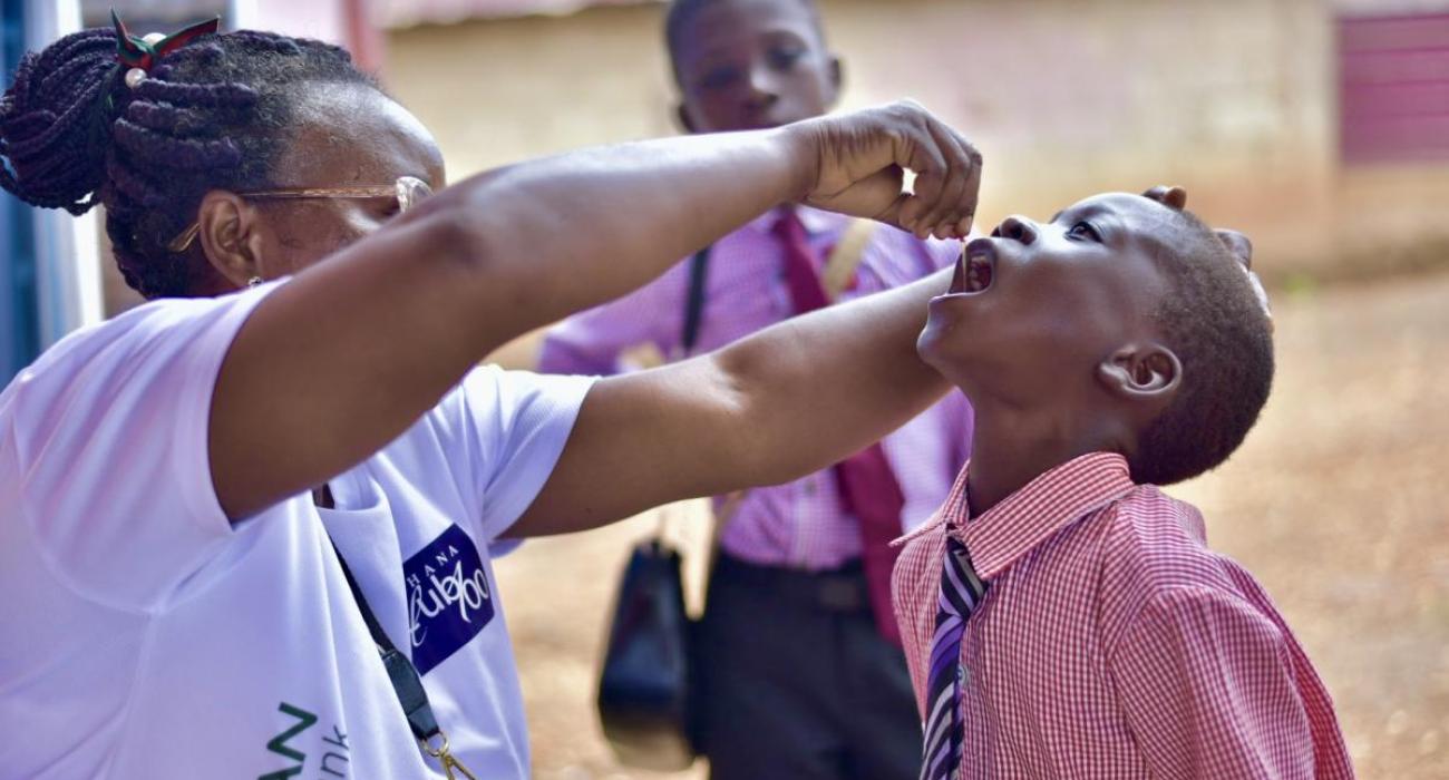  A child receiving Vitamin A supplement