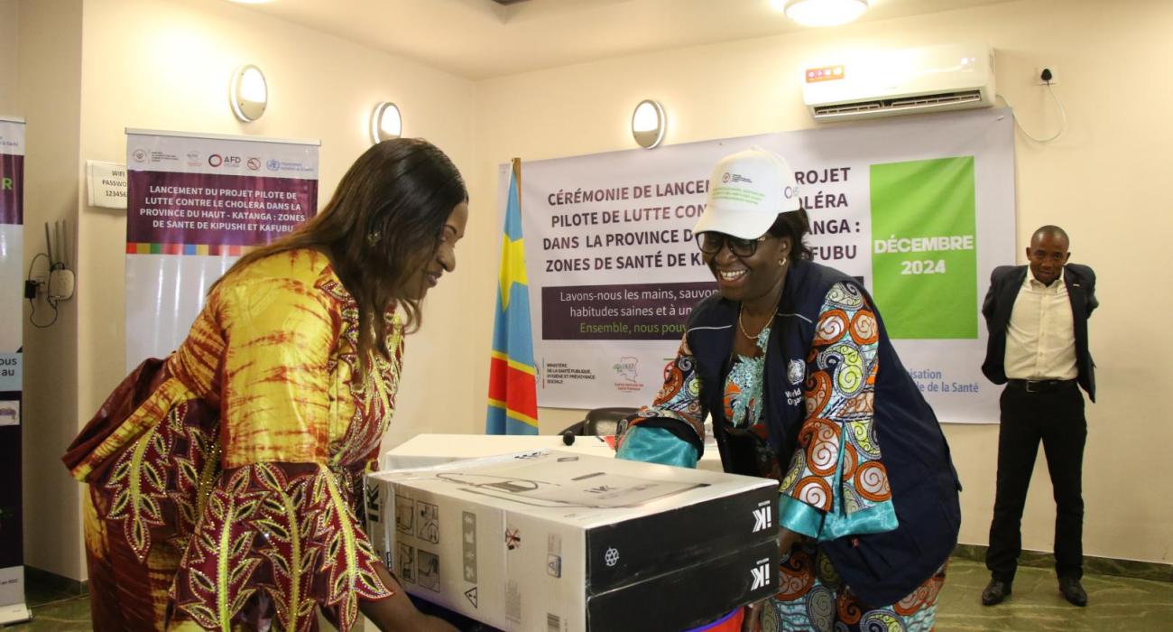 L'OMS et l’AFD lancent un projet de lutte contre le choléra dans le Haut-Katanga pour renforcer les interventions communautaires d'urgence. Crédit, OMS/Joel Lumbala