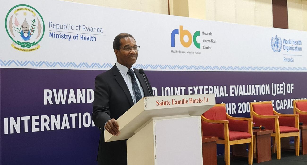 Dr Chirombo delivers opening remarks at the JEE session