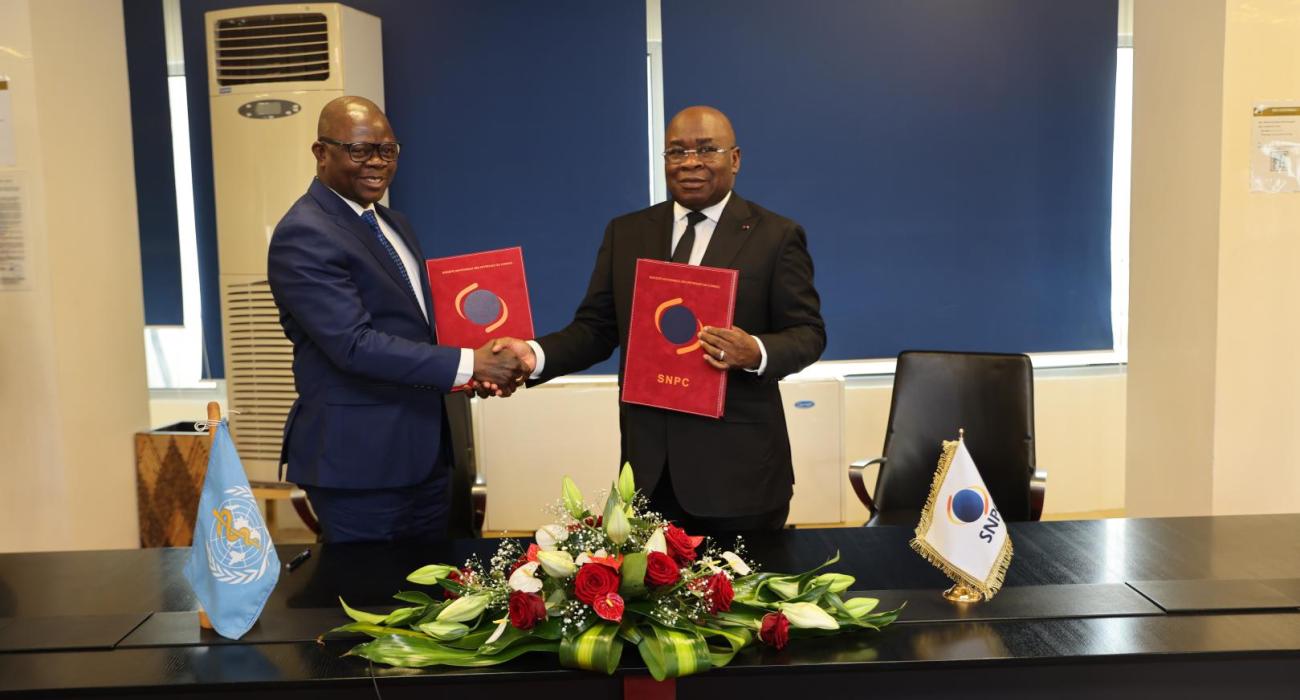 Le Représentant de l'OMS au Congo avec le Directeur général de la Fondation SNPC