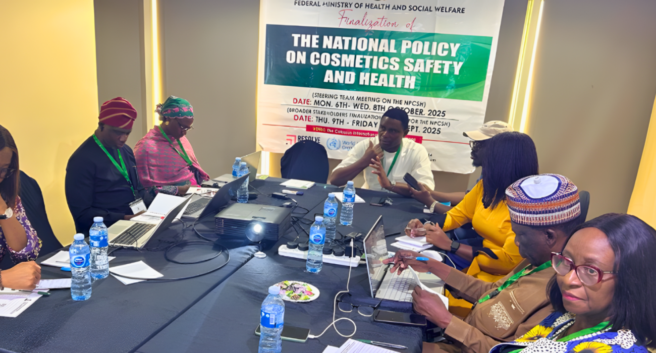 Finalization of the Natinal Policy on Cosmetics Safety amd Health.