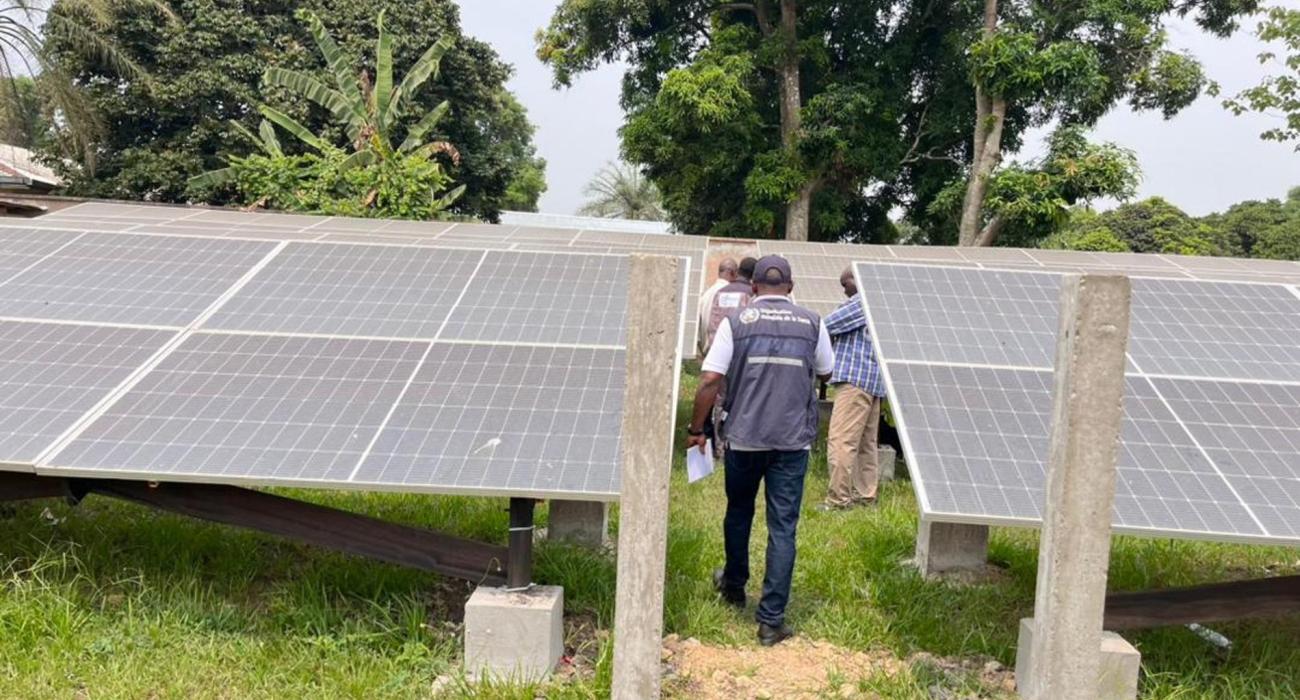 Aperçu du système photovoltaïque installé à l'hôpital d'Impfondo
