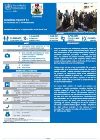Nigerian Crisis WHO Situation Report | Issue #14, 12 - 18 November 2016