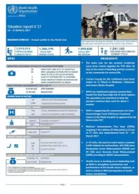 Nigerian Crisis WHO Situation Report | Issue #27, 16 – 31 March, 2017