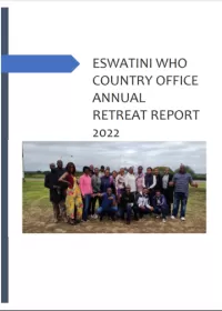 ESWATINI WHO COUNTRY OFFICE ANNUAL RETREAT REPORT 2022