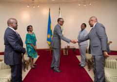 Dr Moeti Matshidiso meeting with HE Paul Kagame, President of Rwanda