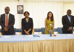 From left to right: WR; RD; UN resident coordinator; Dr Djingarey